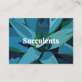 Succulents Blue Agave Cactus Succulents Visitkort