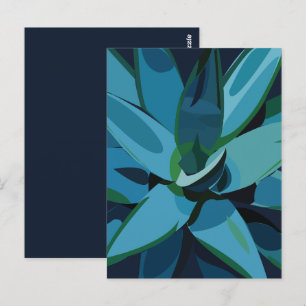 Succulents Blue Agave Cactus Succulents Vykort