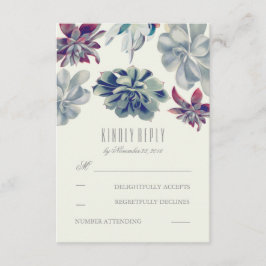 Succulents Bouquet Bröllop OSA Card Kort