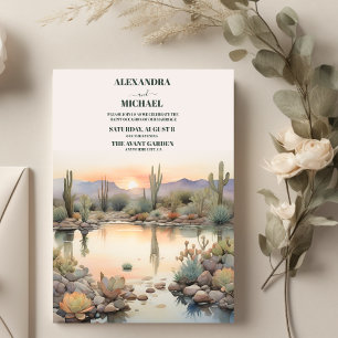 Succulents Bröllop Inbjudningar