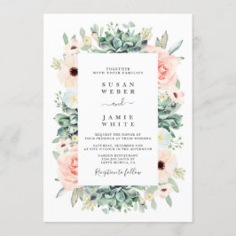 Succulents bröllopsinbjudan inbjudningar