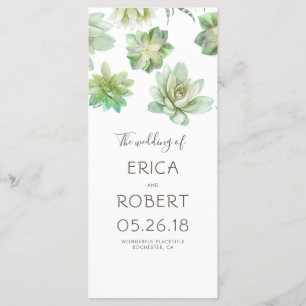Succulents-Bröllopsprogram Program