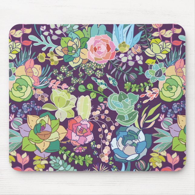 Succulents Cactus  Mousepad Musmatta (Framsidan)