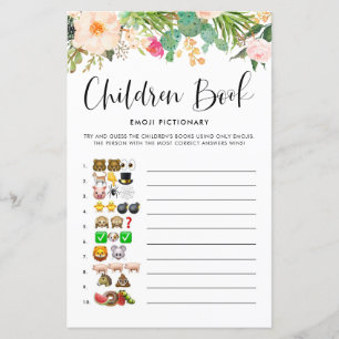 Succulents Children Bok Emoji Pictionary Game