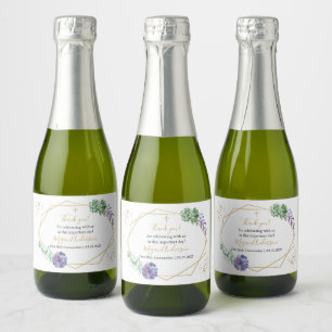 Succulents First Communion Favors Sparkling Vin L