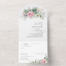 Succulents Greenery and Rosa Flowers Boho Bröllop