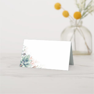 Succulents Greenery Ro Guld Löv Bröllop Placeringskort