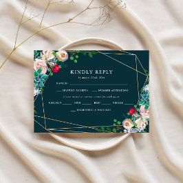 Succulents & Guld Chic Bröllop OSA Inbjudningar