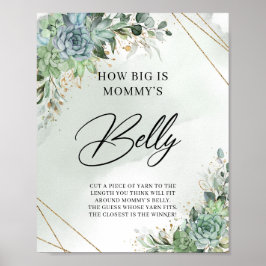 Succulents guld hur Big är Mamma Belly-match Poster