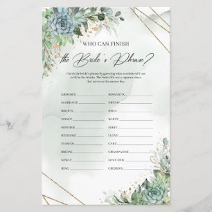 Succulents guld Vem kan avsluta Brides fras