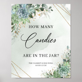 Succulents hur många kaniner som finns i Burk Poster