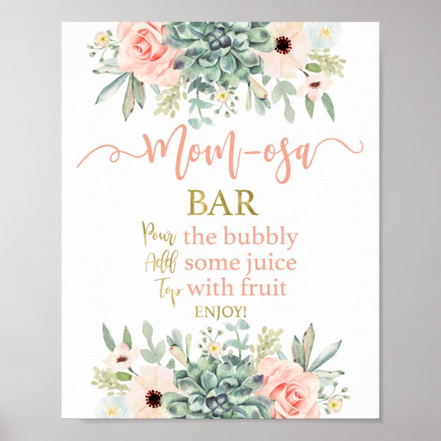 Succulents Mamma osa Pub Poster (Framsidan)