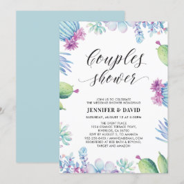 Succulents Par Möhippa-inbjudan Inbjudningar