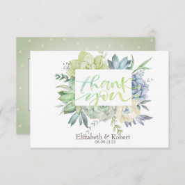 Succulents-punkter för vattenfärgen Desert Cactus  Tack Kort