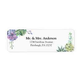 Succulents-Returadress Returadress Etikett