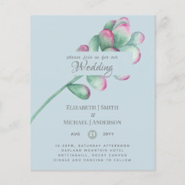 Succulents Rosa  Mint Grönt Budget Bröllop