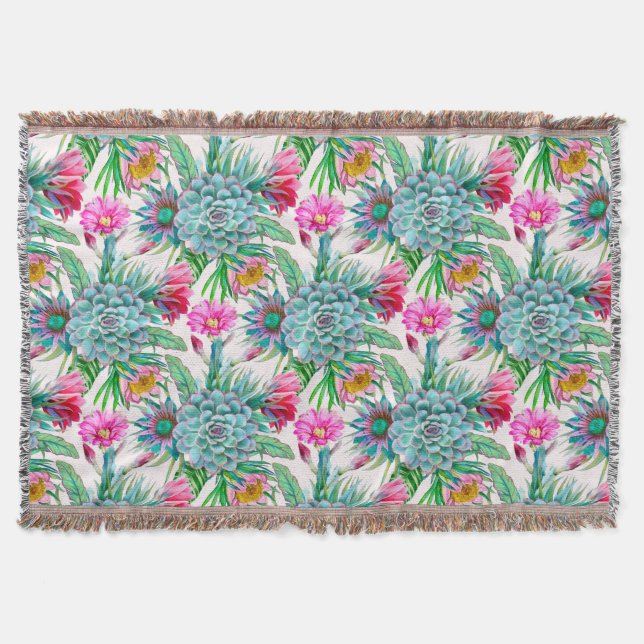 Succulents tropiska trädgård filt (Framsidan)