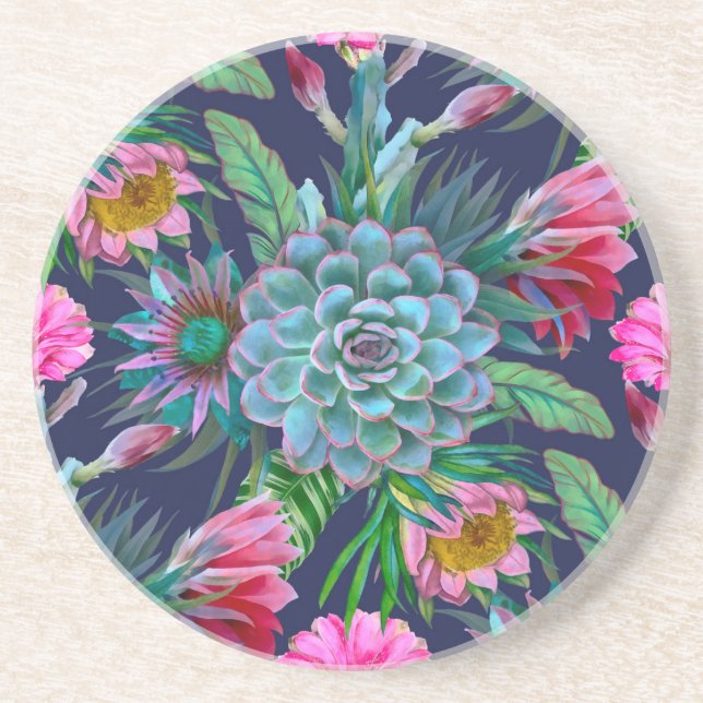 Succulents tropiska trädgård underlägg (Framsidan)