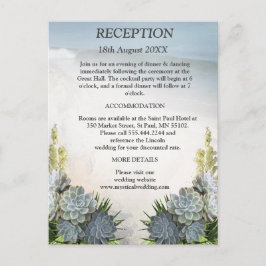 Succules Hues of Blek Blues Meddelande Vykort