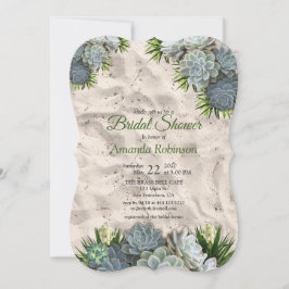 Succules Hues of Blek Blues Möhippa Inbjudningar