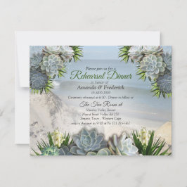 Succules Hues of Blek Blues Rehearsal Middag Inbjudningar