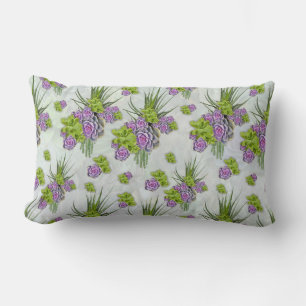 Succules Hues of Sea Grönt & Lavender tones Pill Lumbarkudde