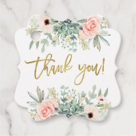 Succules tack gåvor etiketter