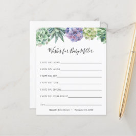 Succulous Baby Shower Önskemål för Baby