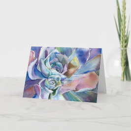 Succulous Echeveria "Blå himmel" Greeting Card Kort