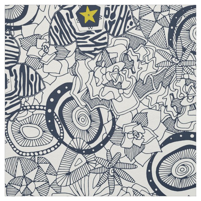 Succulous ivory chartreuse star tyg (Provkarta)