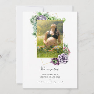 Succulric Geometric Photo Gravid Meddelande