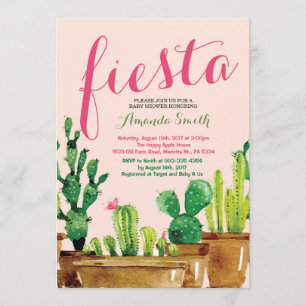 Succuls Cactus Fiesta Baby Shower-inbjudan Inbjudningar