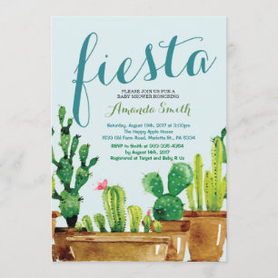 Succuls Cactus Fiesta Baby Shower-inbjudan Inbjudningar