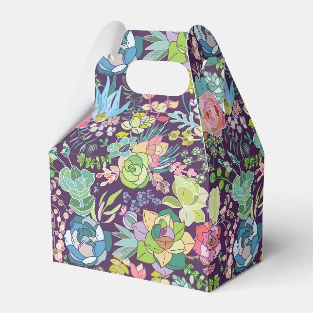 Succult Cactus  Favor Box Presentaskar (Framsidan Sidan)