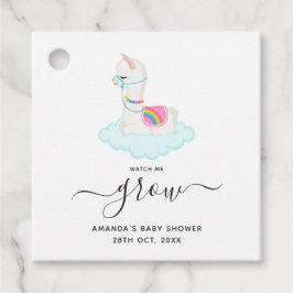Succult Llama Heaven Watch Me Grow Baby Shower Gåvor Etiketter