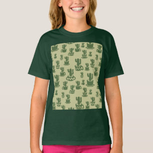 Succultus silhouette i kopp och pots T-Sh T Shirt