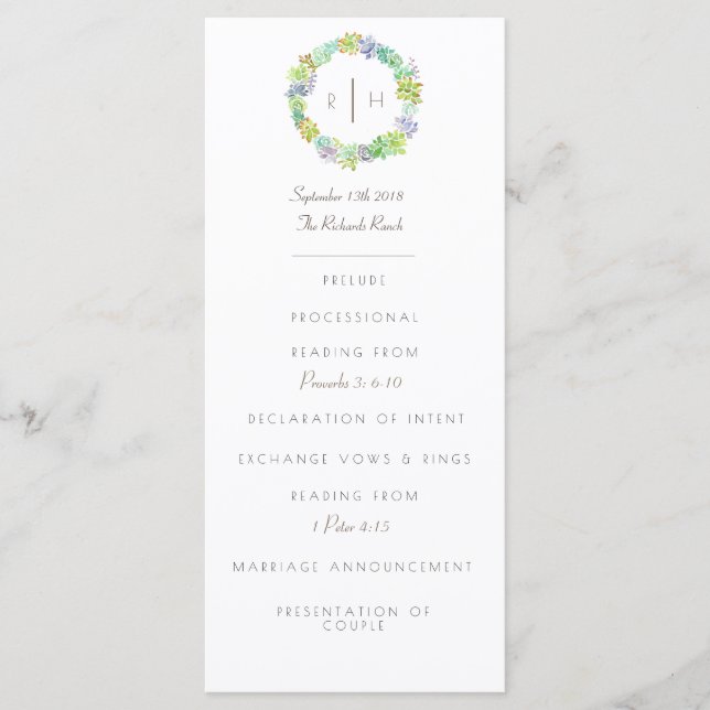 Succulus Bliss Watercolor | Inledande | Program (Framsida)