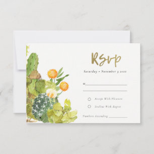 SUCCULUS CACTUS BLOMMIGT GARDEN WATERCOLOR OSA KORT