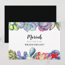 Succulus cactus Bridesmaid frieri kort