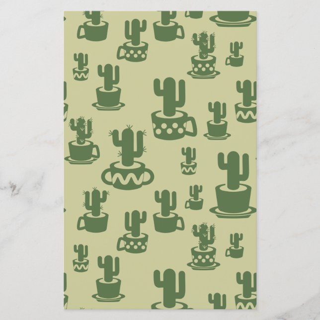 Succulus cactus silhouette i kopp och pots Pappra (Framsida)