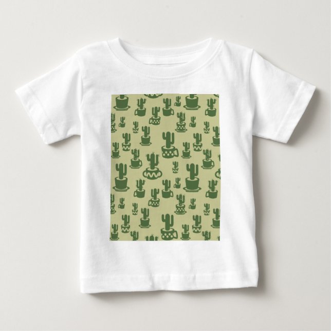 Succulus cactus silhouette i kopp och pots t shirt (Framsida)
