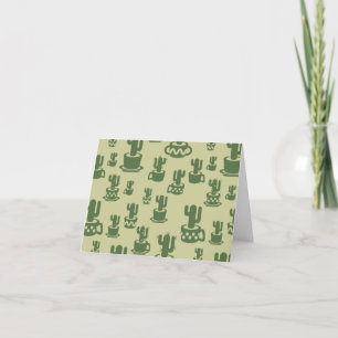 Succulus cactus silhouette i kopp och pots tack kort
