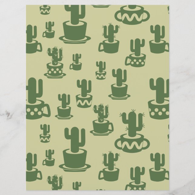 Succulus cactus silhouette i kopp Papprare Lakan (Framsida)