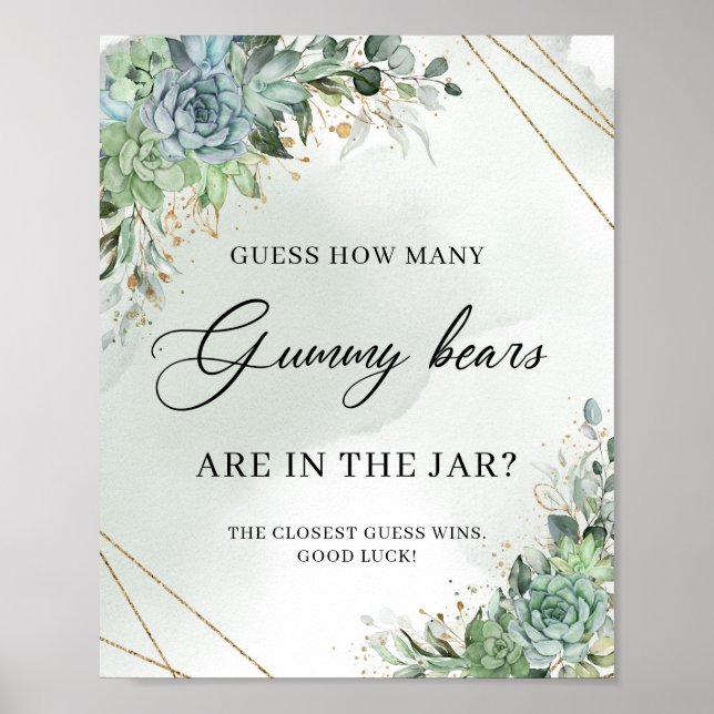 Succulus grey gissar hur många Gummy Bear Poster (Framsidan)