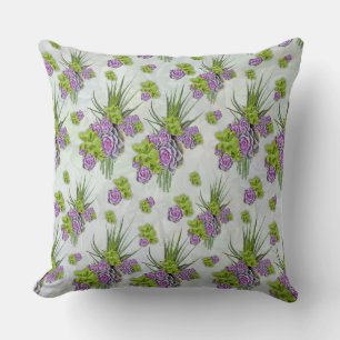Succulus Hues of Sea Grönt & Lavender Tones Kudde