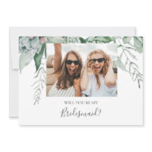 Succuly Greenery Photo Bridesmaid Frieri kort