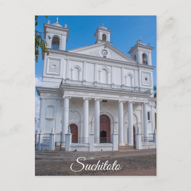 Suchitoto, El Salvador-katedralen Vykort (Framsida)
