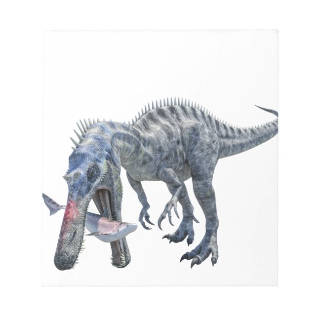 Suchomimus Dinosaur Eating a Shark Anteckningsblock (Framsida)