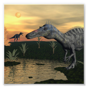 Suchomimus dinosaurs - 3D-rendering Fototryck
