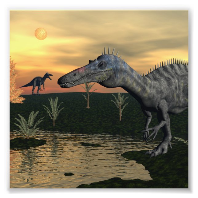 Suchomimus dinosaurs - 3D-rendering Fototryck (Framsidan)